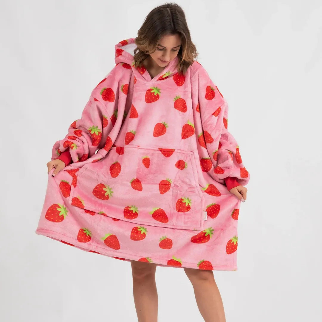 Cosydoux Fraiseberry Plaid à Capuche Cosydoo