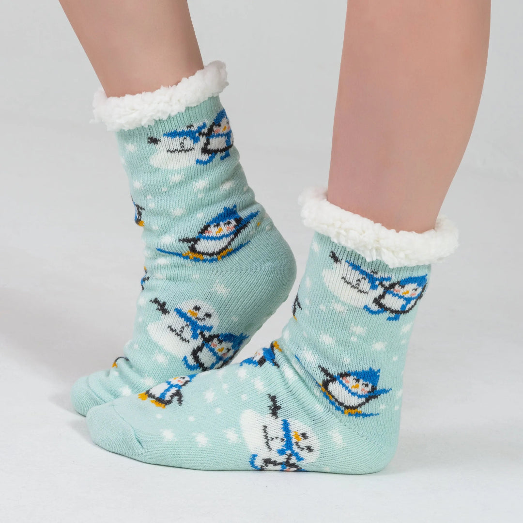 Chaussette en Sherpa Pingouin
