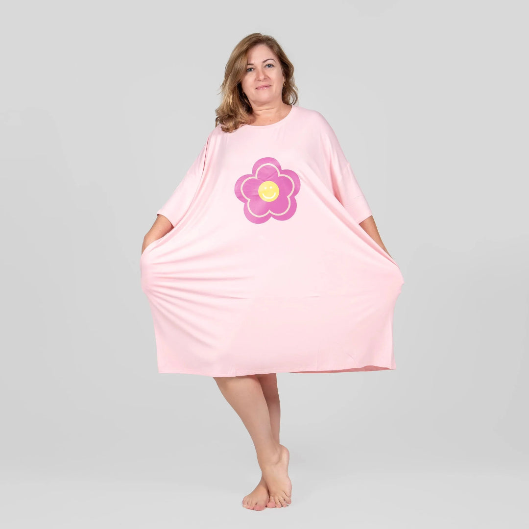 Chemise de Nuit Cosy Douce Rose