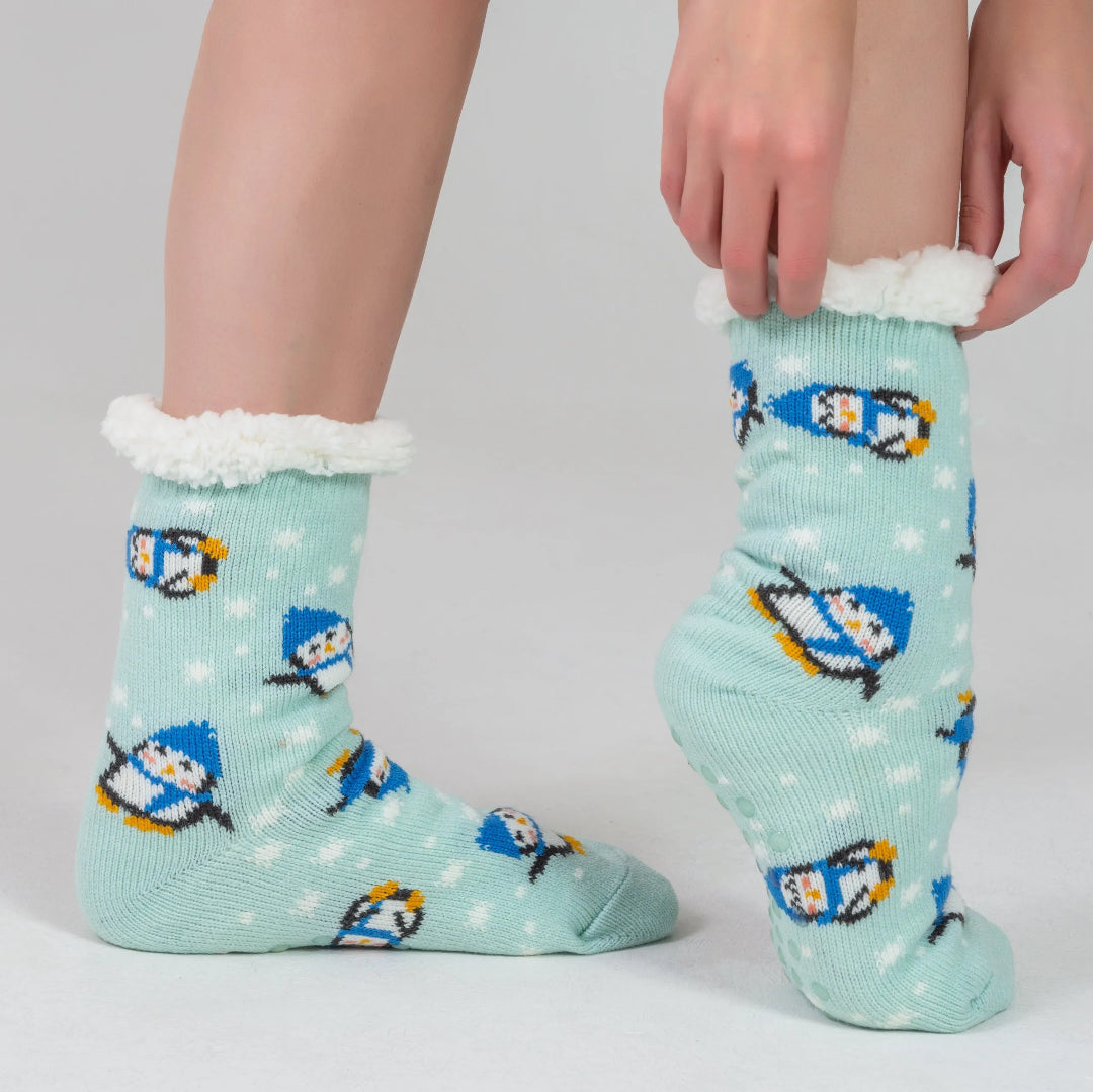Chaussette en Sherpa Pingouin