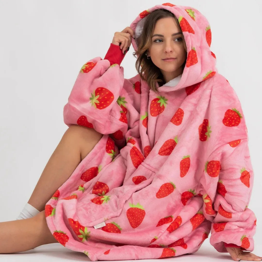 Cosydoux Fraiseberry Plaid à Capuche Cosydoo