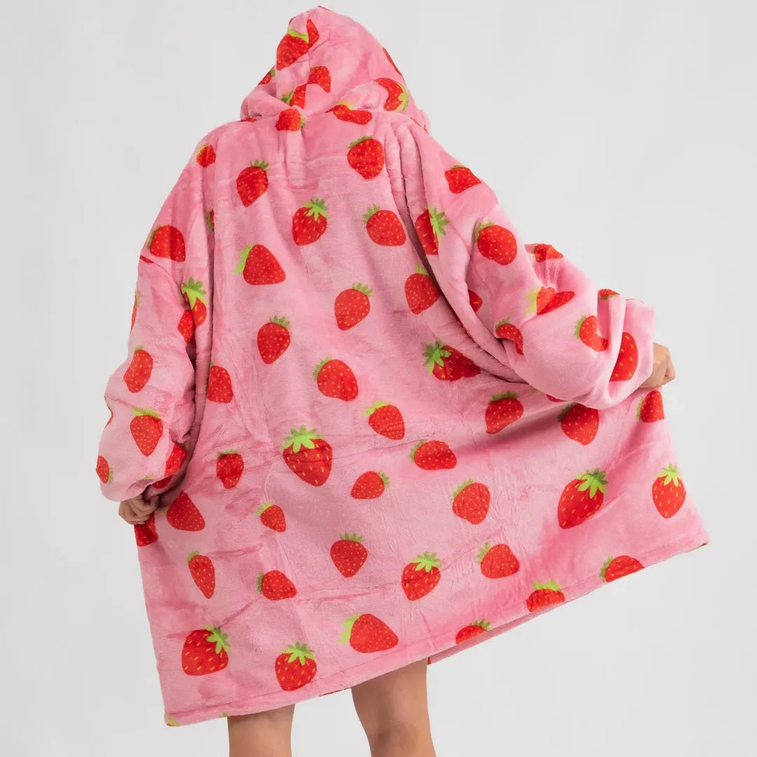 Cosydoux Fraiseberry Plaid à Capuche Cosydoo
