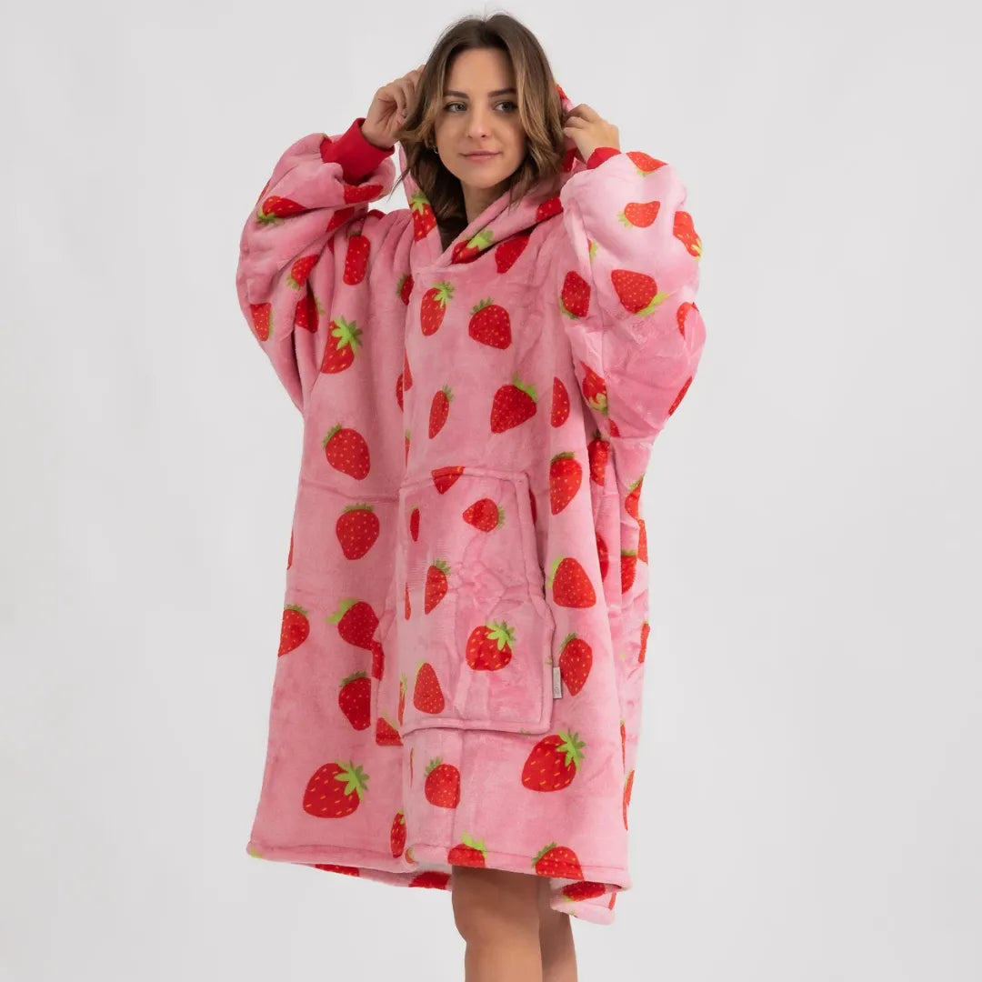 Cosydoux Fraiseberry Plaid à Capuche Cosydoo