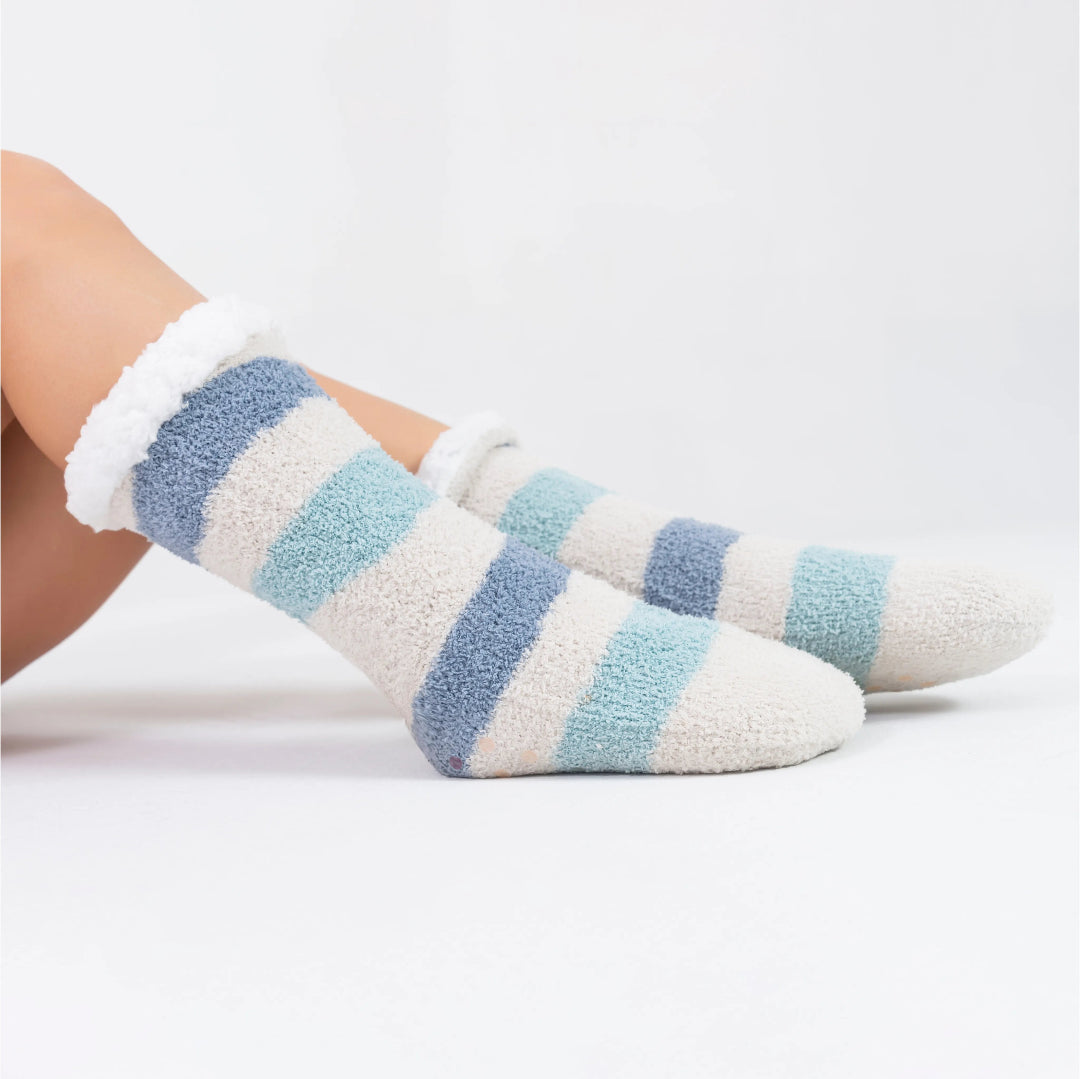 Chaussette en Sherpa Rayée