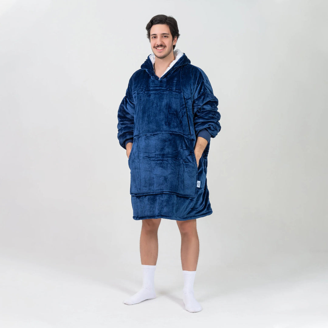 Cosydoux Bleu Royal Plaid à Capuche Cosydoo