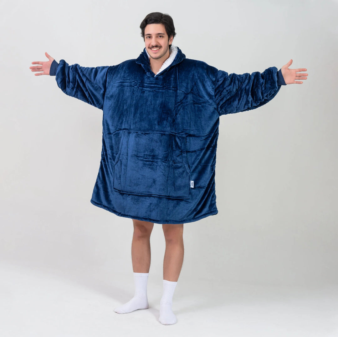 Cosydoux Bleu Royal Plaid à Capuche Cosydoo