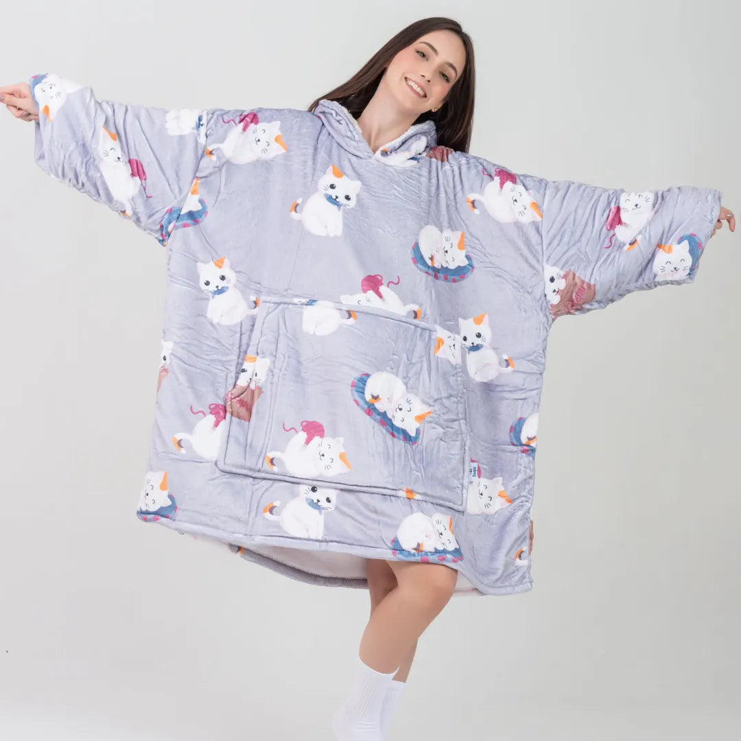 Cosydoux Chaton Plaid à Capuche Cosydoo