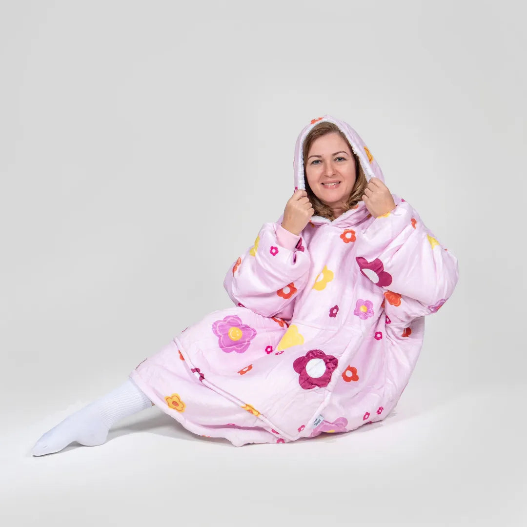 Cosydoux Douce Rose Plaid à Capuche Cosydoo