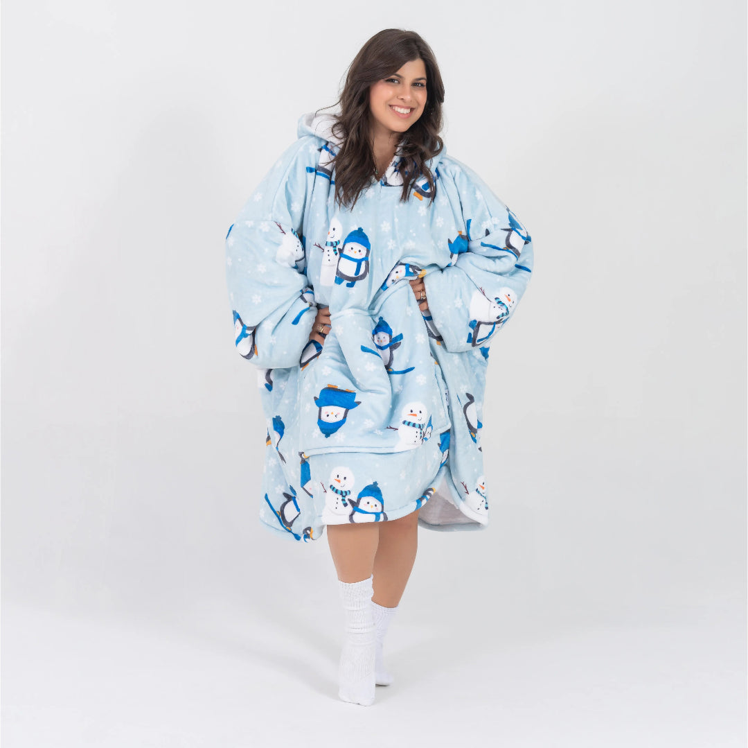 Cosydoux Pingouin Plaid à Capuche Cosydoo