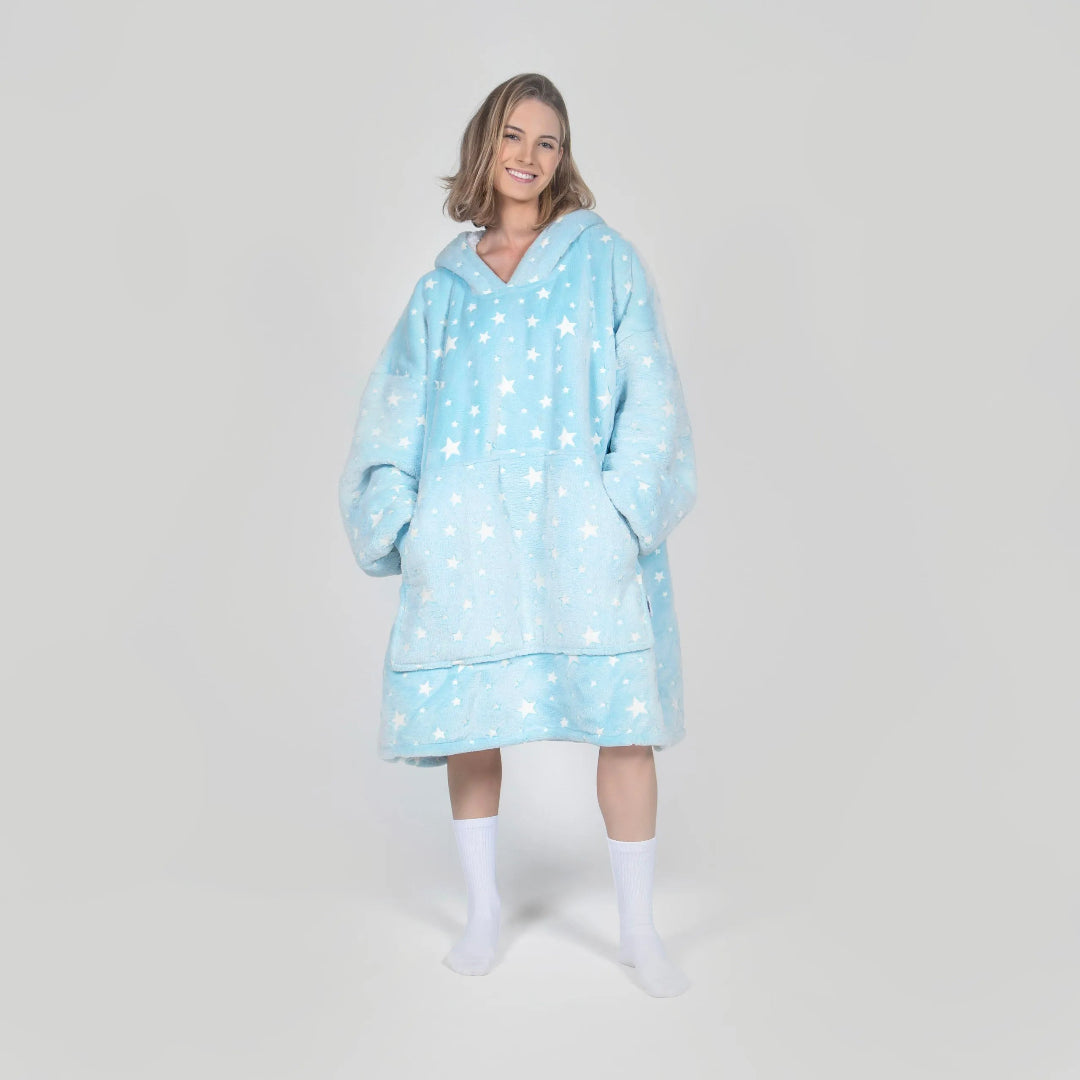 Cosydoux Étoilee Bleu Plaid à Capuche Cosydoo