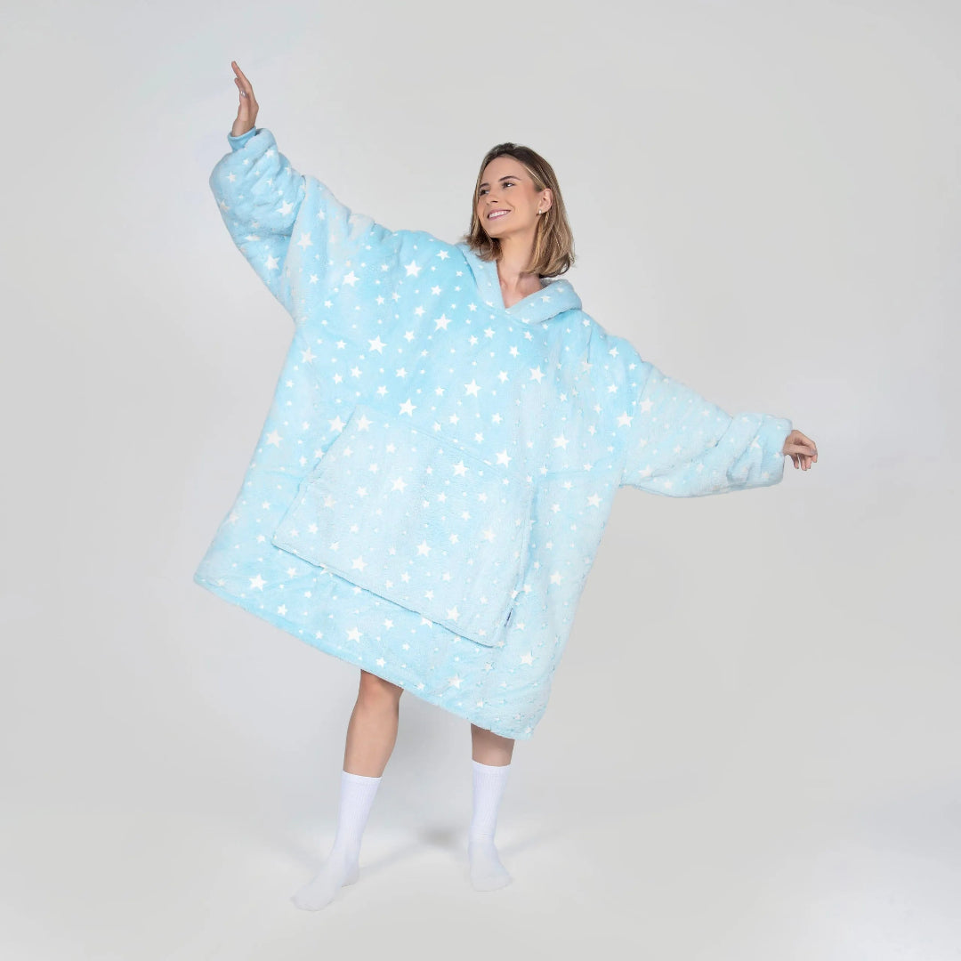Cosydoux Étoilee Bleu Plaid à Capuche Cosydoo