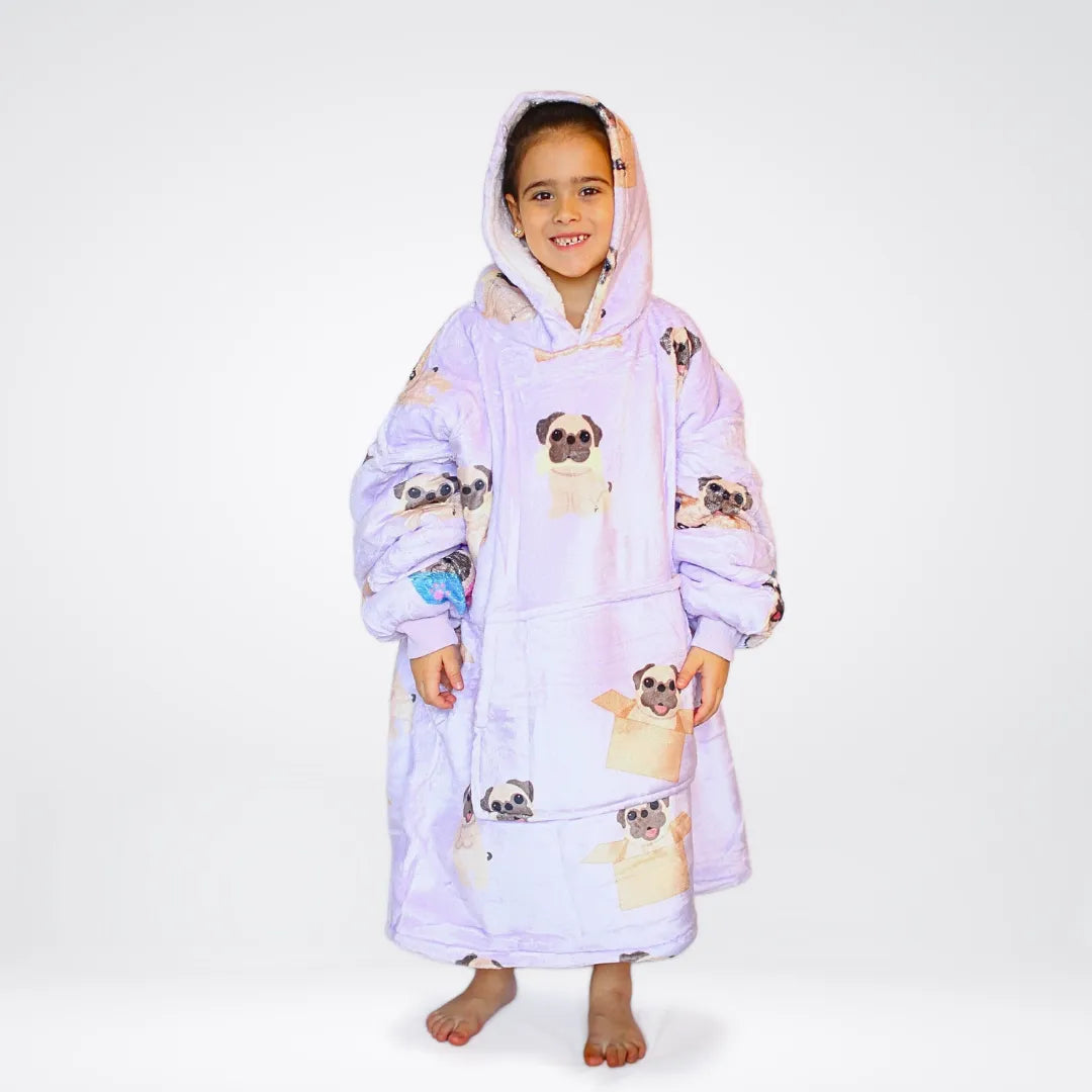 Plaid à Capuche Enfant Cosypug Cosydoo