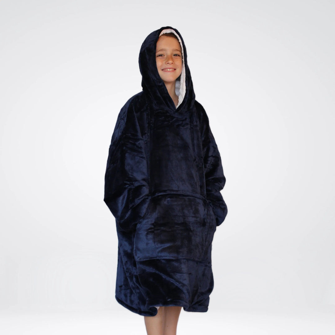 Plaid à Capuche Enfant Bleu Royal Cosydoo