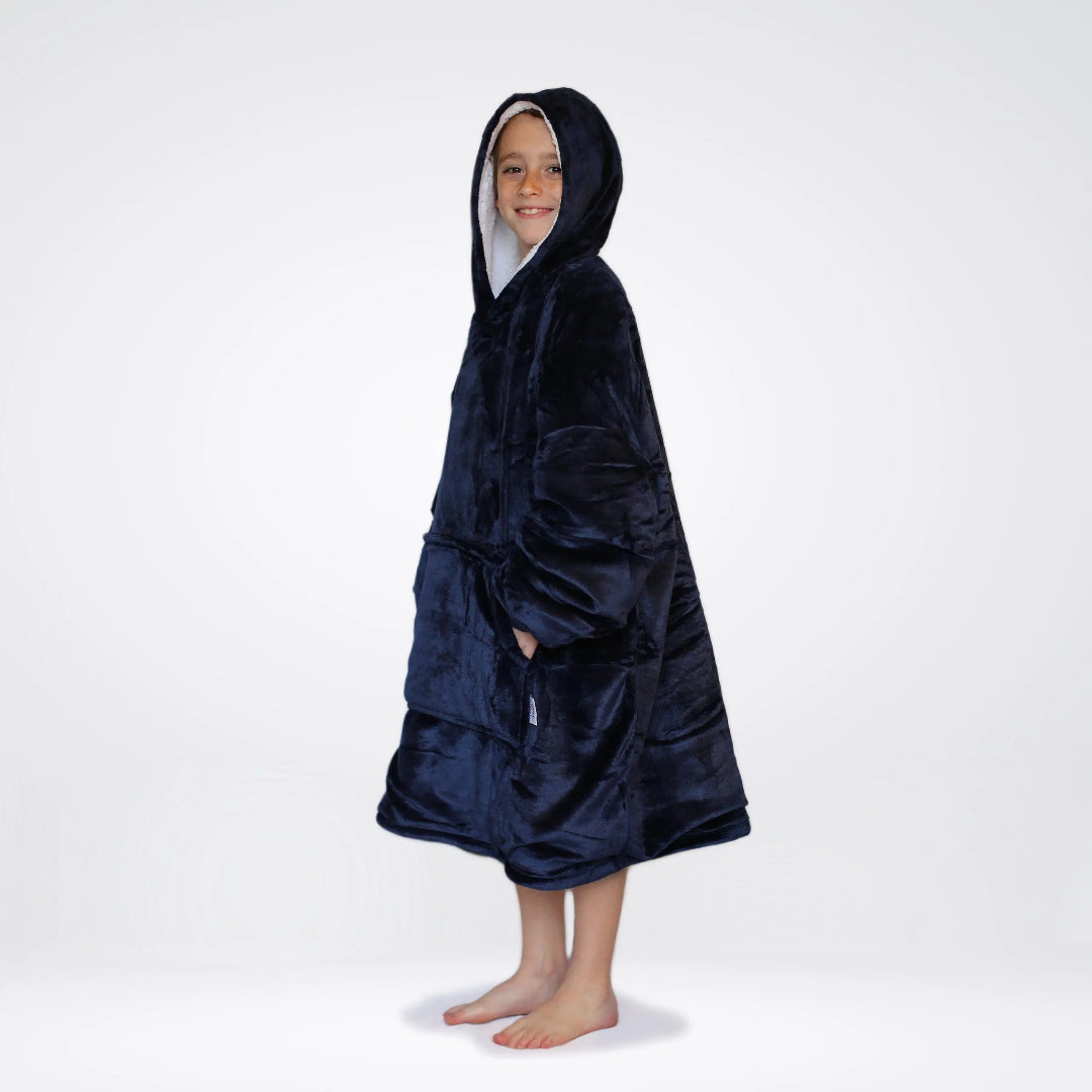 Plaid à Capuche Enfant Bleu Royal Cosydoo