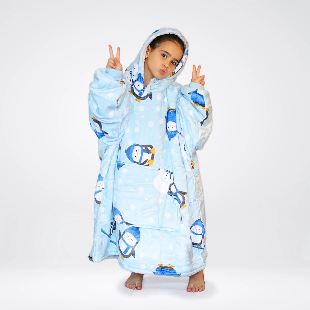 Plaid à Capuche Enfant Cosypingouin Cosydoo