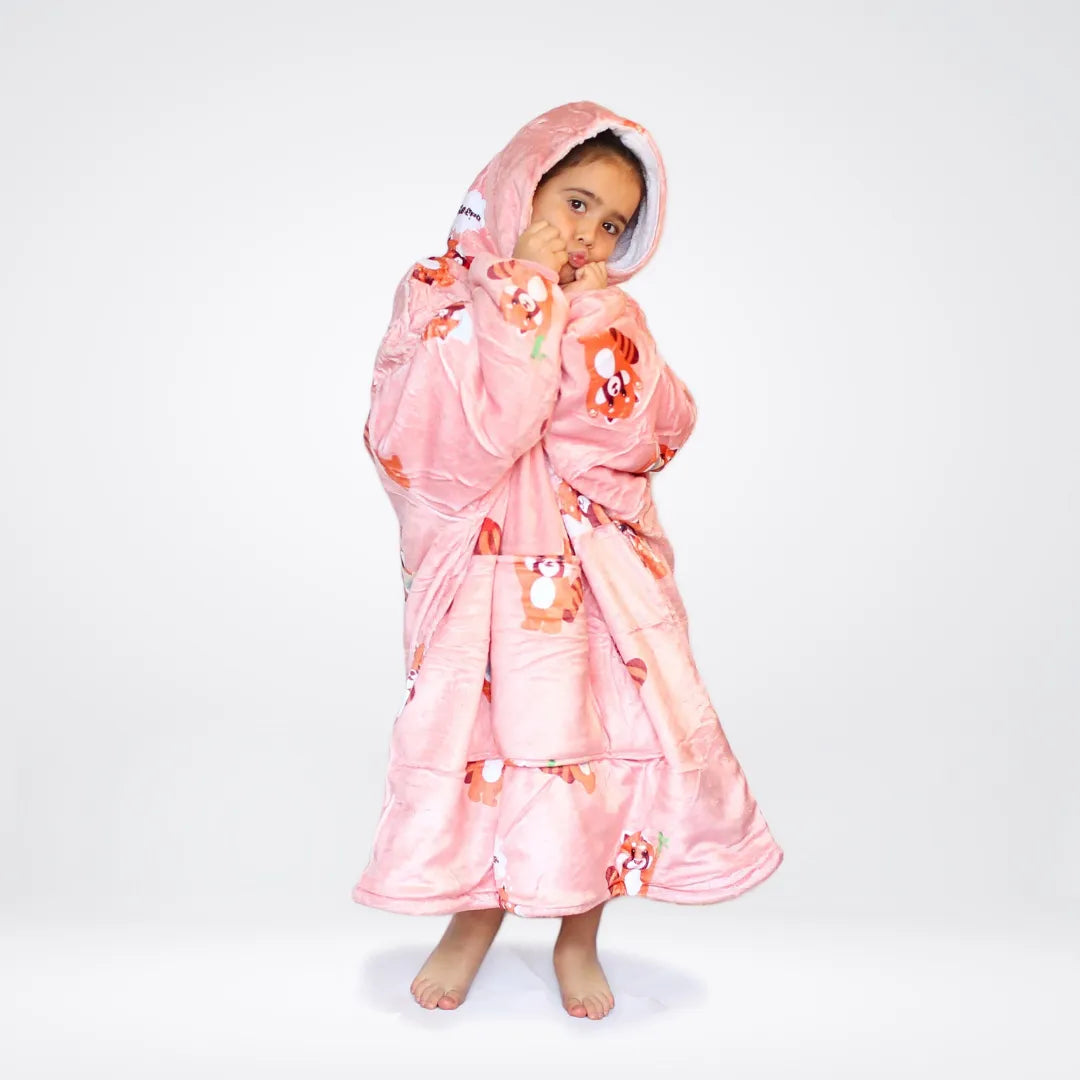 Plaid à Capuche Enfant Panda Cosyrouge Cosydoo