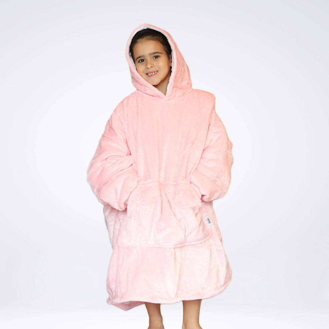 Plaid à Capuche Enfant Rose Cosydoo