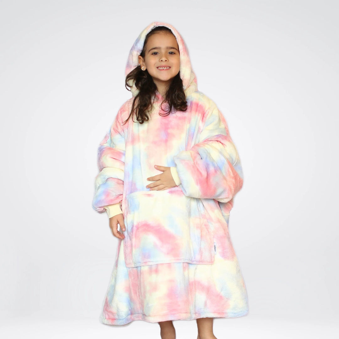 Plaid à Capuche Enfant Tie Dye Cosydoo
