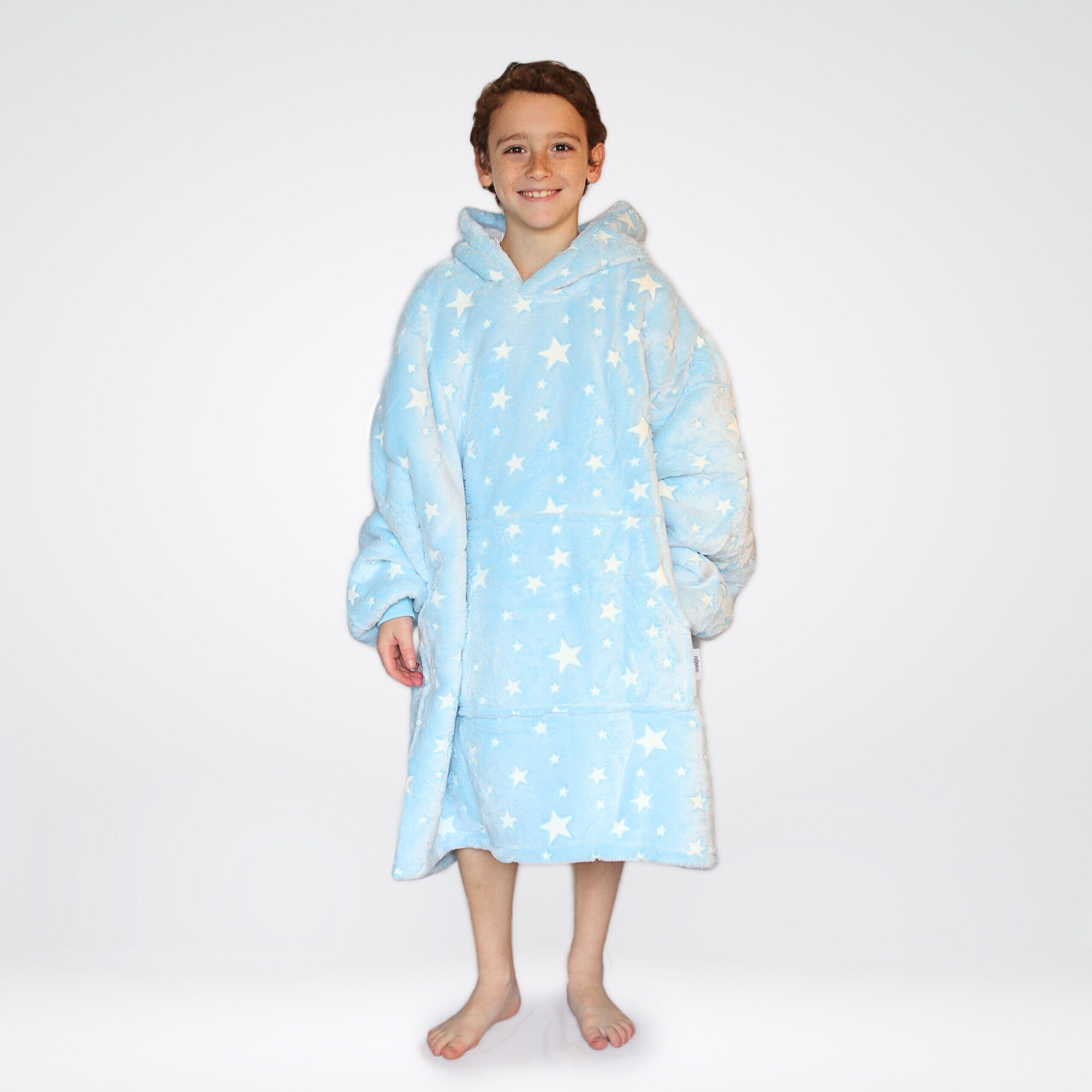 Plaid à Capuche Enfant Étoilee Bleu Cosydoo